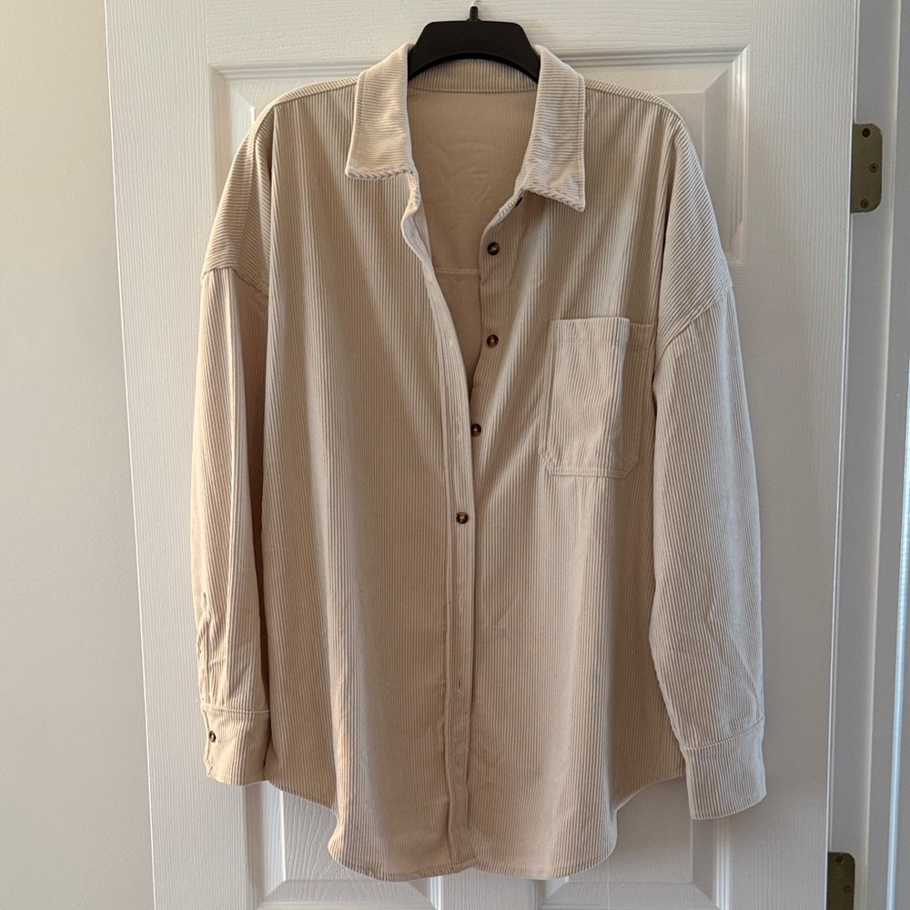 Astylish Women’s Corduroy Long Sleeve Button Down & Shacket